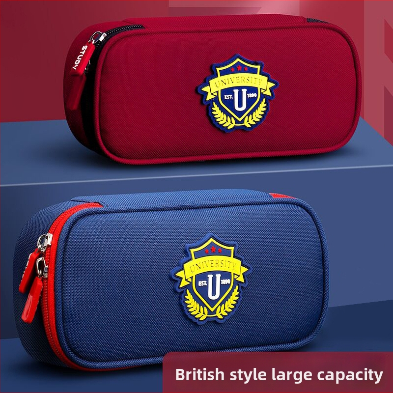 Penar în stil britanic, capacitate mare, rechizite creative pentru elevi