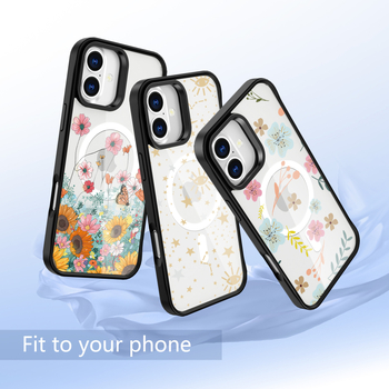 Прозрачен магнитен калъф за iPhone 16 Pro с N52 и персонализиран рисунък