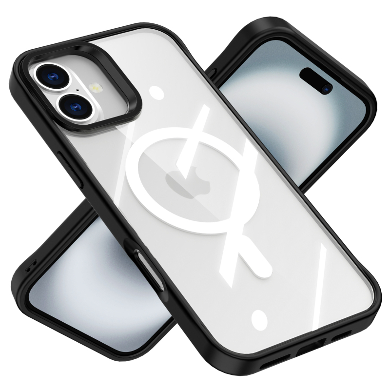 Прозрачен магнитен калъф за iPhone 16 Pro с N52 и персонализиран рисунък