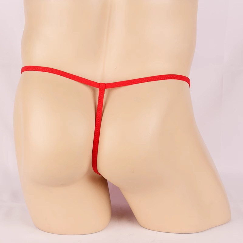 Seksi muški donji veš set – dizajn slonova nosa, T-gaćice i G-string, prozirno