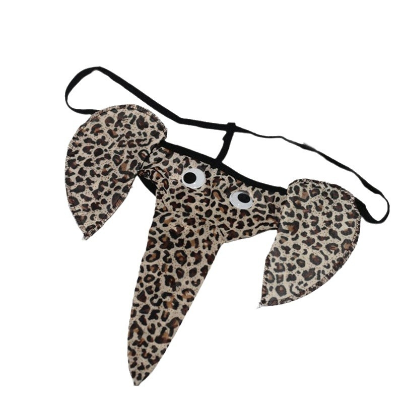 Seksi muški donji veš set – dizajn slonova nosa, T-gaćice i G-string, prozirno