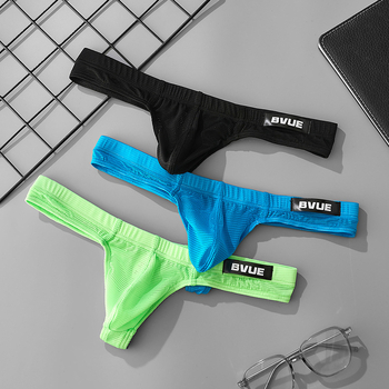Muški seksi thong s U oblike, od ice silk tkanine, niski struk, otvorenih leđa