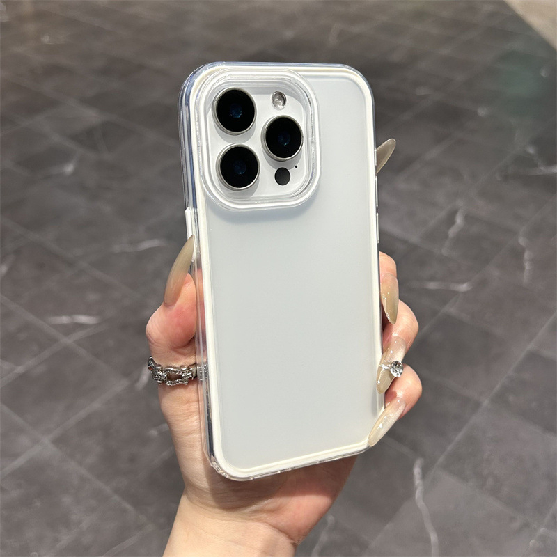 Dvostruki matno prozirni zaštitni kućište za iPhone 16, otporno na padove