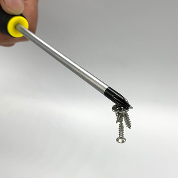 Șurubelniță magnetică cu mâner din cauciuc antiderapant, vârf plat și Philips, din oțel 45#