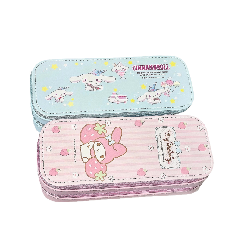 Colecție Sanrio de penare pentru rechizite, cu capacitate mare, versiune coreeană, pentru gimnaziu și liceu, penar multifuncțional elegant pentru fete