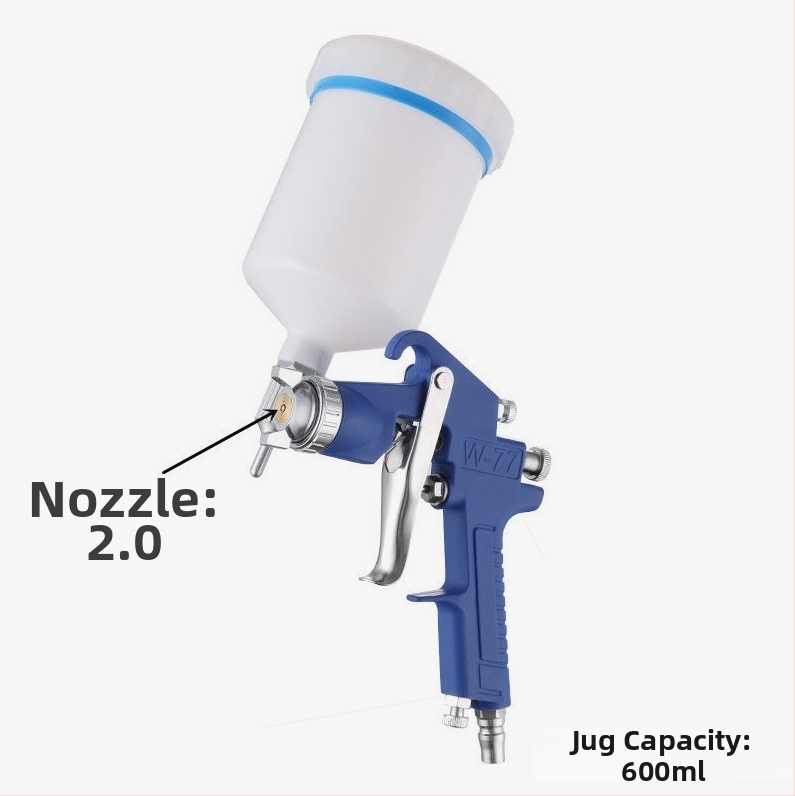 Pistol de pulverizare pneumatic W77 pentru plăci din oțel color, duză 3,5 mm pentru vopsele pe bază de apă