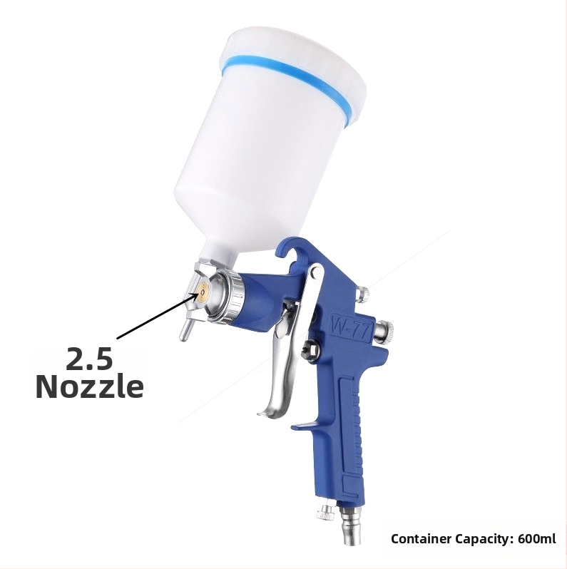 Pistol de pulverizare pneumatic W77 pentru plăci din oțel color, duză 3,5 mm pentru vopsele pe bază de apă