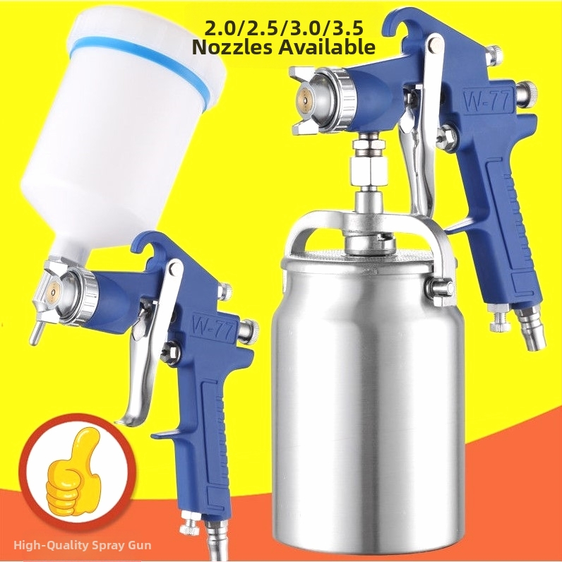 Pistol de pulverizare pneumatic W77 pentru plăci din oțel color, duză 3,5 mm pentru vopsele pe bază de apă