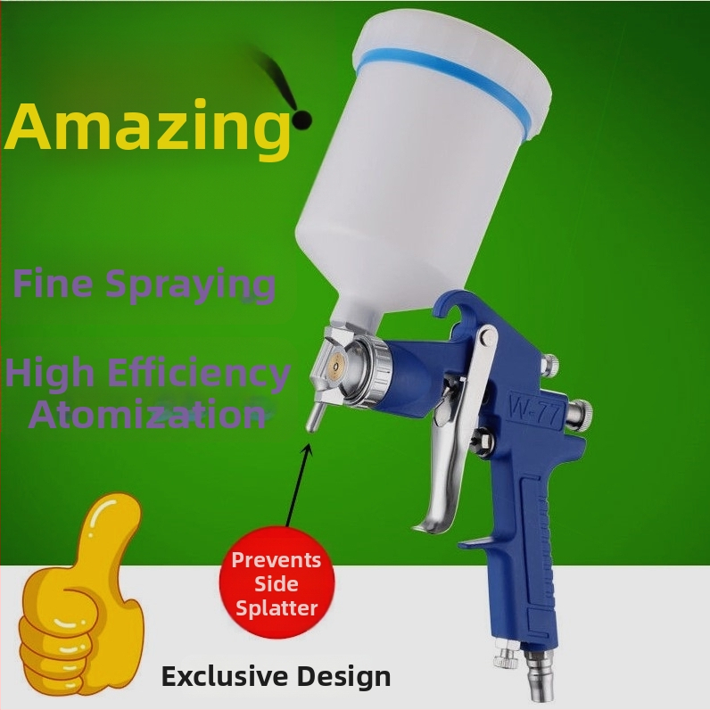 Pistol de pulverizare pneumatic W77 pentru plăci din oțel color, duză 3,5 mm pentru vopsele pe bază de apă