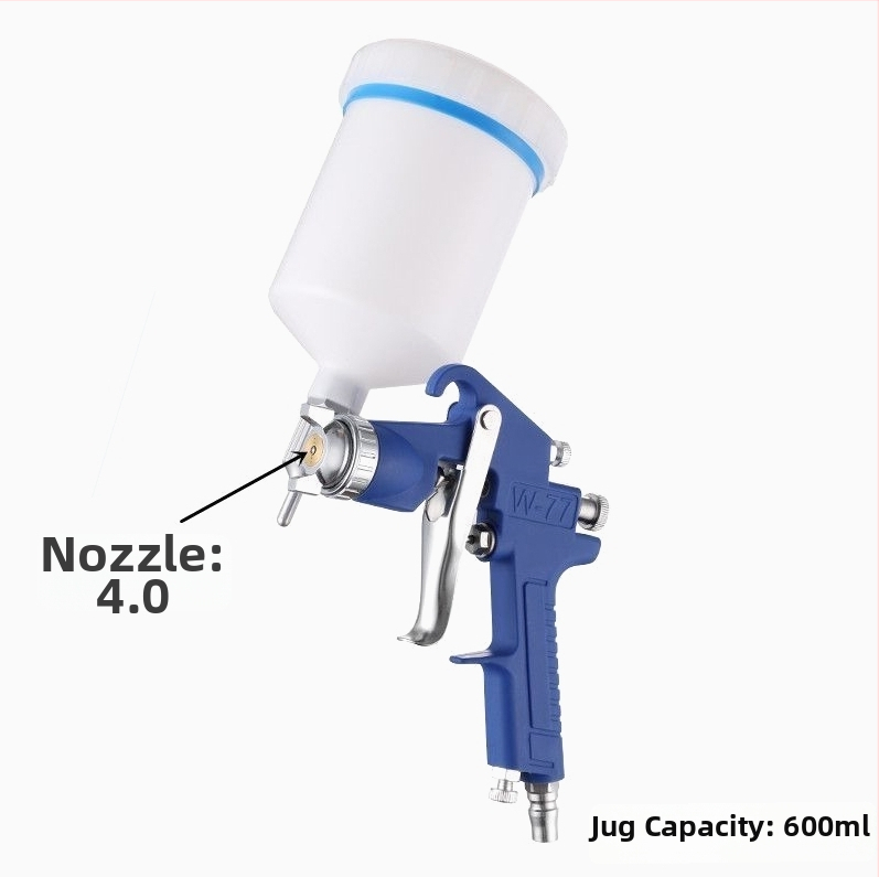 Pistol de pulverizare pneumatic W77 pentru plăci din oțel color, duză 3,5 mm pentru vopsele pe bază de apă
