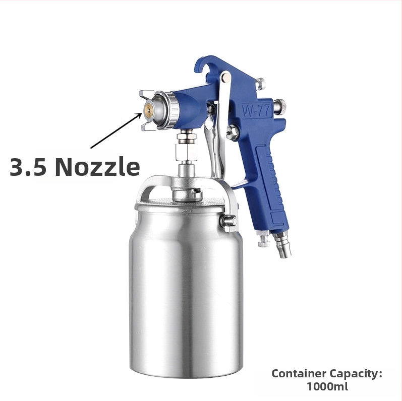 Pistol de pulverizare pneumatic W77 pentru plăci din oțel color, duză 3,5 mm pentru vopsele pe bază de apă