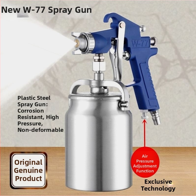 Pistol de pulverizare pneumatic W77 pentru plăci din oțel color, duză 3,5 mm pentru vopsele pe bază de apă