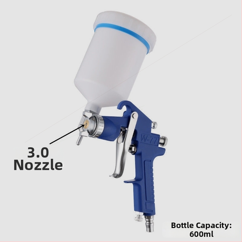 Pistol de pulverizare pneumatic W77 pentru plăci din oțel color, duză 3,5 mm pentru vopsele pe bază de apă