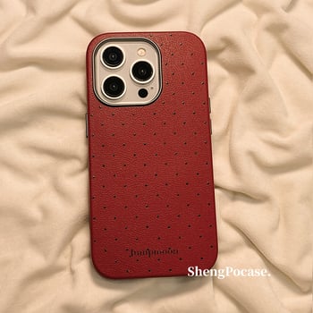 Futrola za iPhone 15 Pro Max u Insta stilu, minimalistički dizajn s točkicama, jednobojna, kompatibilna s iPhone 14 i iPhone 16 Pro