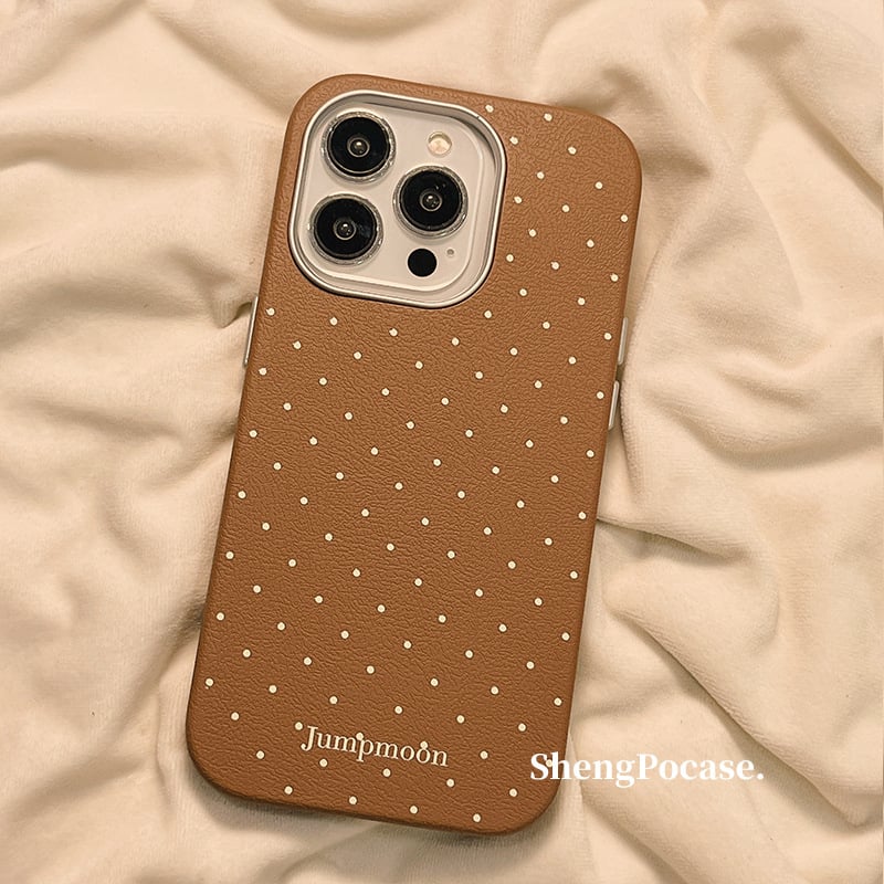 Futrola za iPhone 15 Pro Max u Insta stilu, minimalistički dizajn s točkicama, jednobojna, kompatibilna s iPhone 14 i iPhone 16 Pro