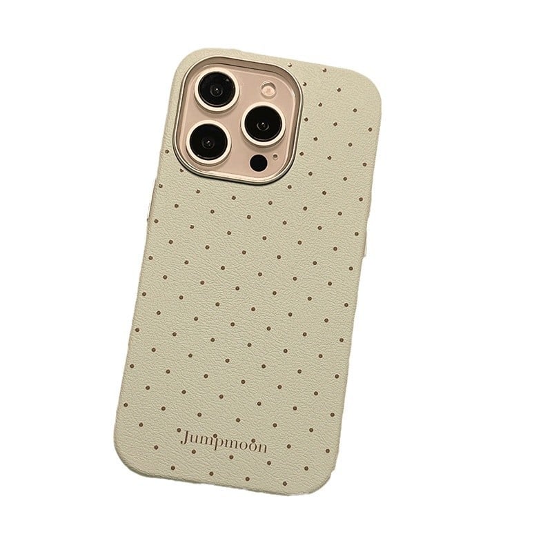 Futrola za iPhone 15 Pro Max u Insta stilu, minimalistički dizajn s točkicama, jednobojna, kompatibilna s iPhone 14 i iPhone 16 Pro