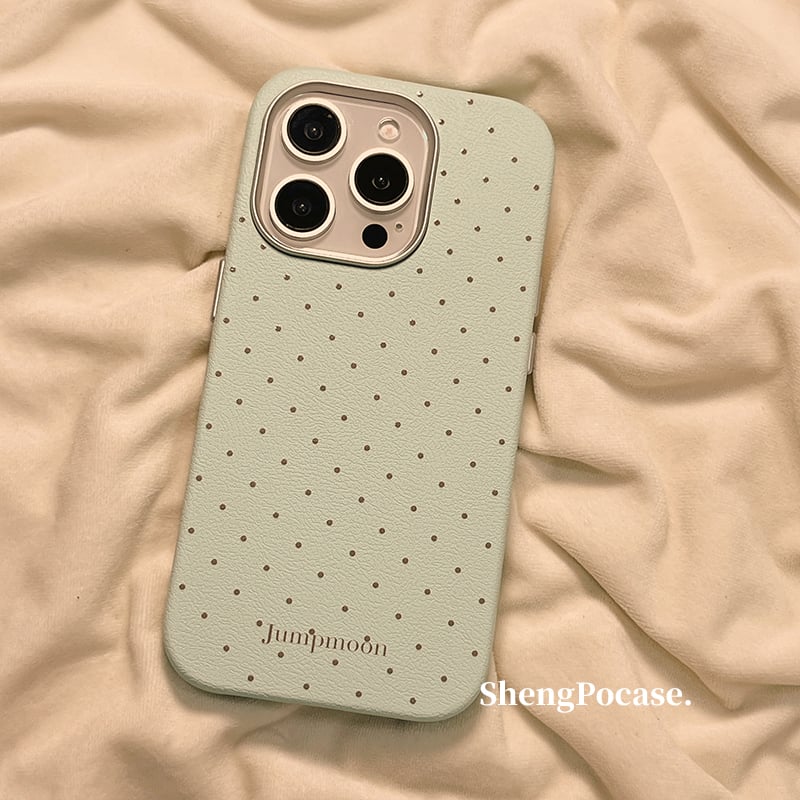 Futrola za iPhone 15 Pro Max u Insta stilu, minimalistički dizajn s točkicama, jednobojna, kompatibilna s iPhone 14 i iPhone 16 Pro