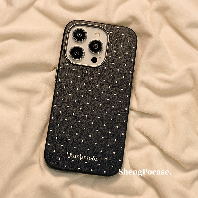 Futrola za iPhone 15 Pro Max u Insta stilu, minimalistički dizajn s točkicama, jednobojna, kompatibilna s iPhone 14 i iPhone 16 Pro