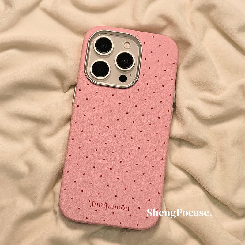 Futrola za iPhone 15 Pro Max u Insta stilu, minimalistički dizajn s točkicama, jednobojna, kompatibilna s iPhone 14 i iPhone 16 Pro