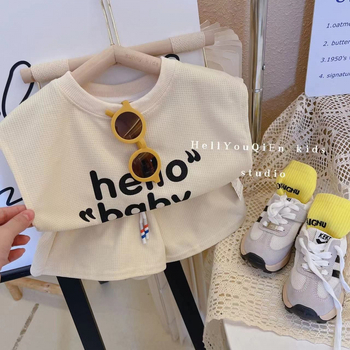Dječji ljetni dvodijelni komplet: gilet bez rukava i šortsevi, unisex, korejskog stila, za djecu 3–8 godina