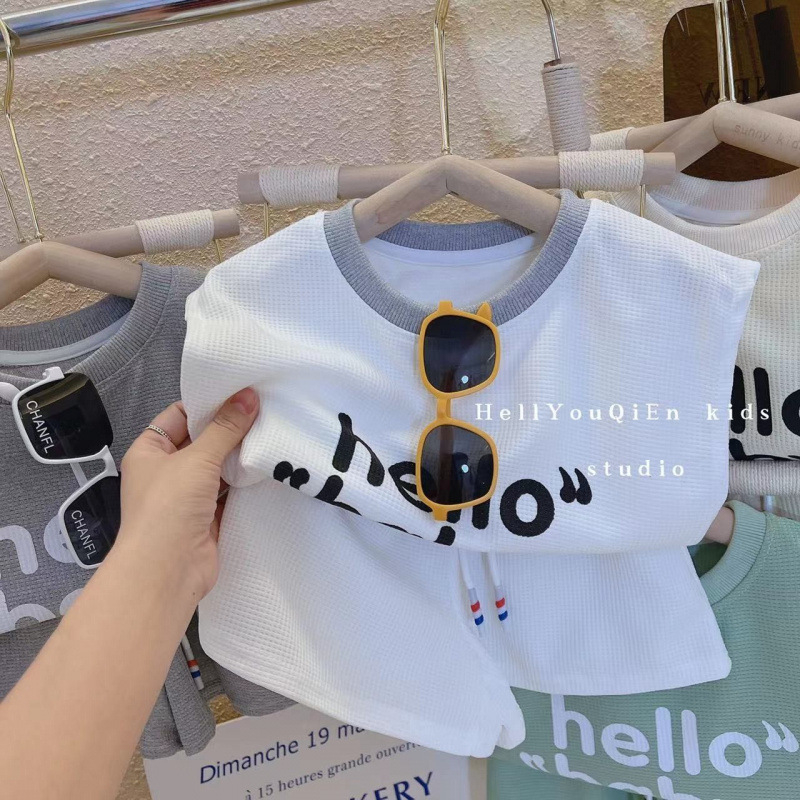 Dječji ljetni dvodijelni komplet: gilet bez rukava i šortsevi, unisex, korejskog stila, za djecu 3–8 godina