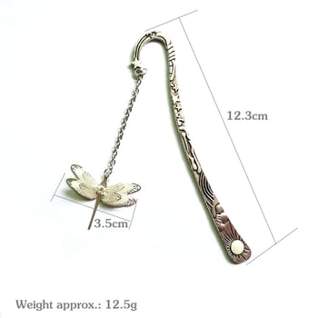 Semn de carte care luminează în întuneric cu soare, lună, stele, dragonfly și fluture, design metalic creativ pentru elevi