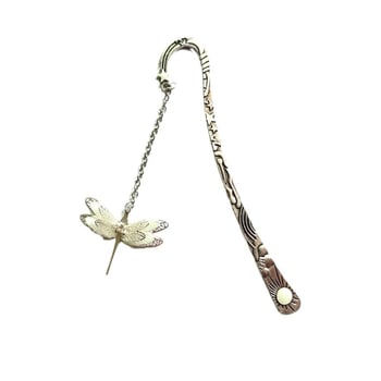 Semn de carte care luminează în întuneric cu soare, lună, stele, dragonfly și fluture, design metalic creativ pentru elevi