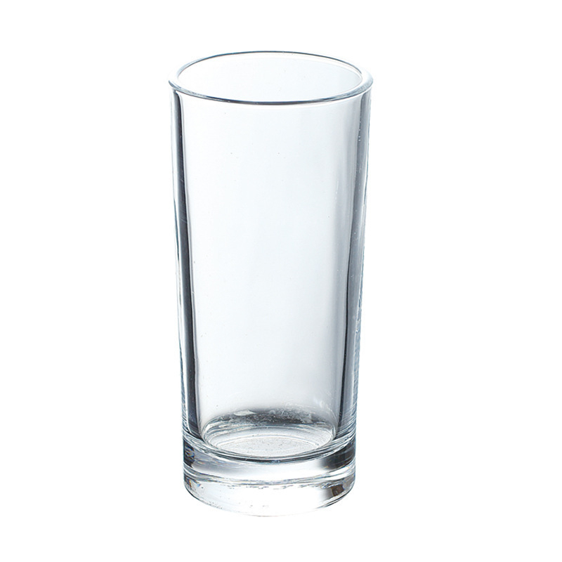 Set de șase pahare din sticlă transparente, diametrul interior 5,5 cm, formă cilindrică dreaptă, pahare rotunde pentru apă