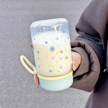 Pahar din plastic portabil, rezistent la temperaturi ridicate, pentru băut direct în aer liber, design minimalist, potrivit pentru studente