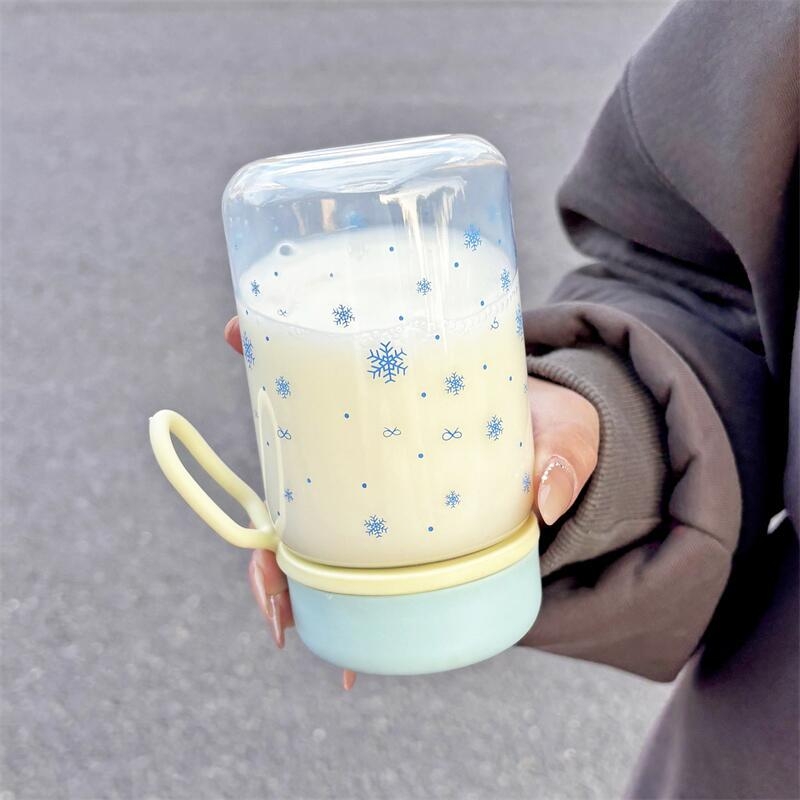 Pahar din plastic portabil, rezistent la temperaturi ridicate, pentru băut direct în aer liber, design minimalist, potrivit pentru studente
