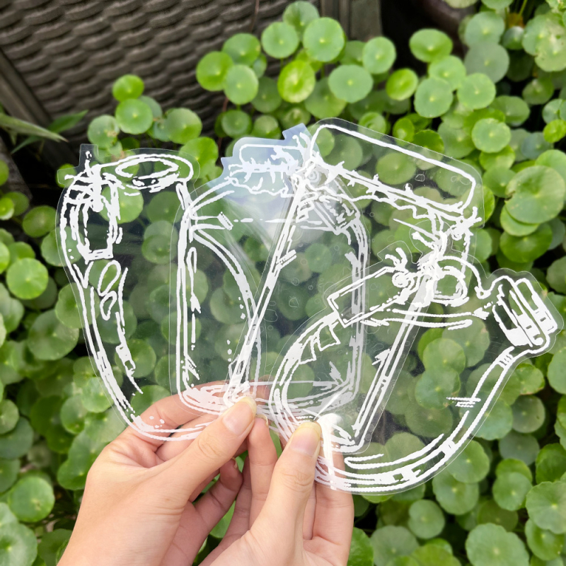 Kit DIY pentru semn de carte cu flori uscate, material transparent pentru etichete, folie de laminare și design embossat