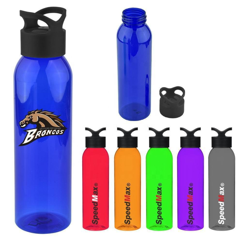 Cană de apă pentru sport de 650 ml, cu mâner din sfoară, din plastic pentru băut direct, cană de fitness în stil spațial, cană PS cu gură mică