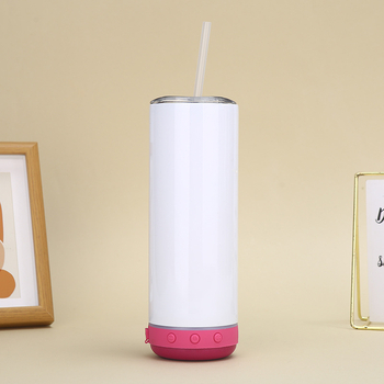 Cana pentru mașină cu Bluetooth, izolație în vid, 20 oz, interior din oțel inoxidabil 304, cană muzicală portabilă