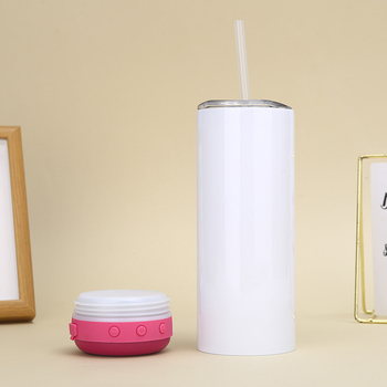 Cana pentru mașină cu Bluetooth, izolație în vid, 20 oz, interior din oțel inoxidabil 304, cană muzicală portabilă