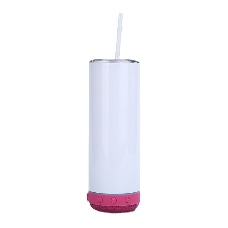 Cana pentru mașină cu Bluetooth, izolație în vid, 20 oz, interior din oțel inoxidabil 304, cană muzicală portabilă
