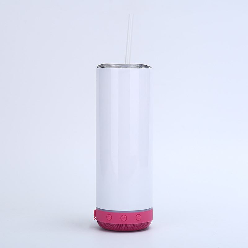 Cana pentru mașină cu Bluetooth, izolație în vid, 20 oz, interior din oțel inoxidabil 304, cană muzicală portabilă