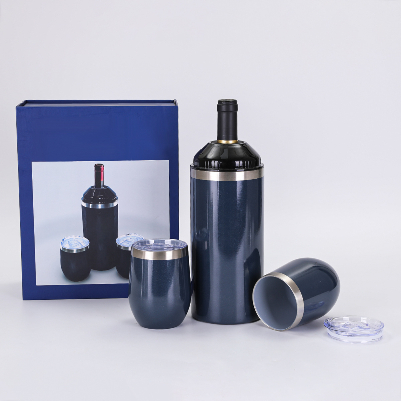 Termos în formă de sticlă de vin, din oțel inoxidabil 304, capacitate mare, set cadou de afaceri