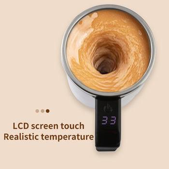 Cupă inteligentă cu măsurare a temperaturii și amestec magnetic automat, portabilă pentru cafea și shake proteic