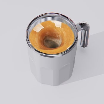 Cana inteligentă de cafea cu monitorizarea temperaturii și amestecare automată, recipient electric portabil pentru cafea, milkshake și shaker de proteine