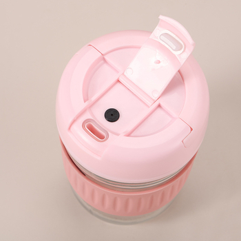 Shaker portabil pentru cafea și pudră de Lapte, corp din sticlă, mixer electric reîncărcabil, mâner ergonomic