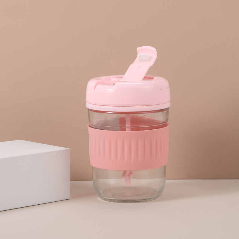 Shaker portabil pentru cafea și pudră de Lapte, corp din sticlă, mixer electric reîncărcabil, mâner ergonomic