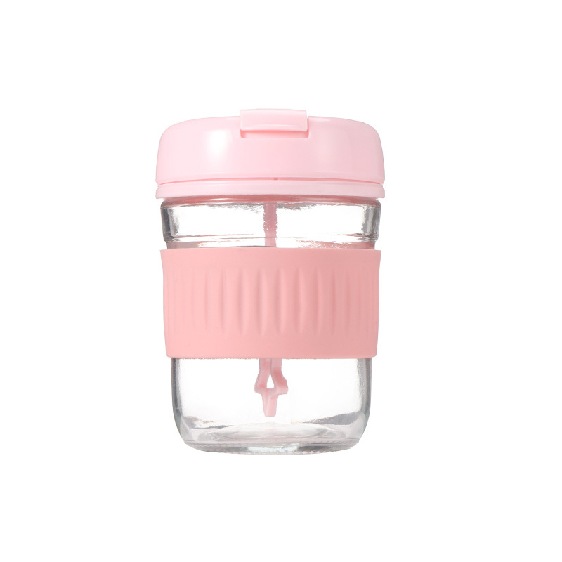Shaker portabil pentru cafea și pudră de Lapte, corp din sticlă, mixer electric reîncărcabil, mâner ergonomic