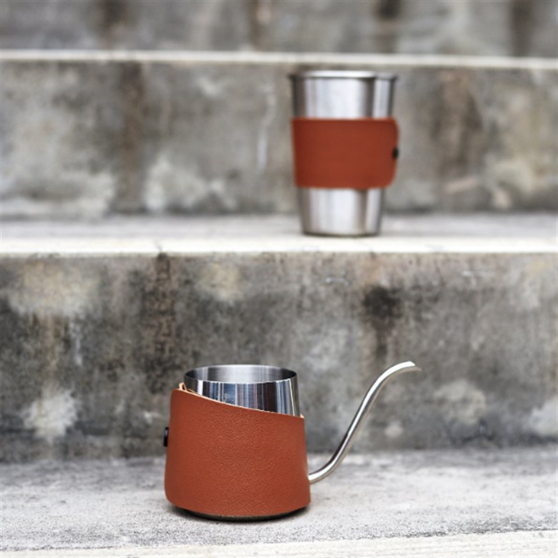 Ceașcă din oțel inoxidabil pentru cafea, set cadou pentru Festivalul Dragonului, ceainic pour-over din PU, cadou practic pentru clienți