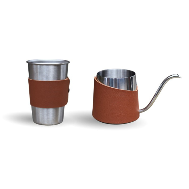 Ceașcă din oțel inoxidabil pentru cafea, set cadou pentru Festivalul Dragonului, ceainic pour-over din PU, cadou practic pentru clienți