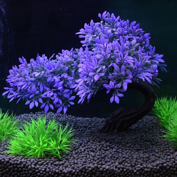Akvariumsko drvo za uređenje s umjetnim plastičnim biljem