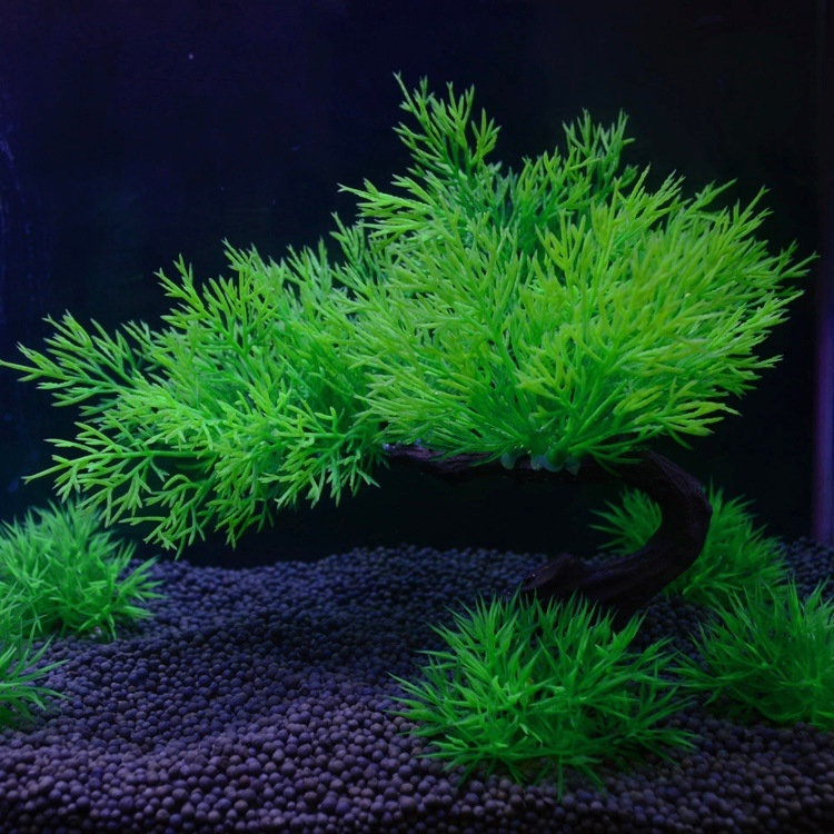 Akvariumsko drvo za uređenje s umjetnim plastičnim biljem