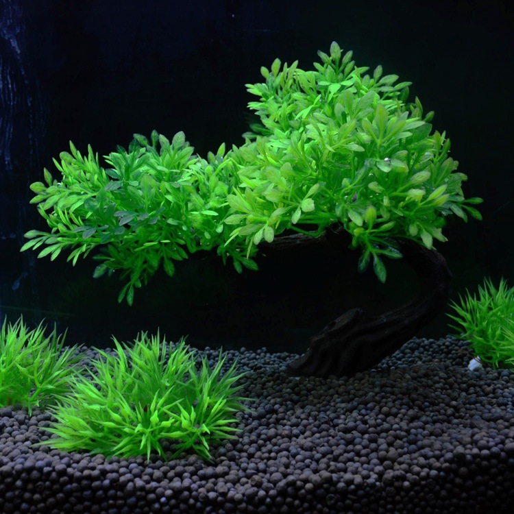 Akvariumsko drvo za uređenje s umjetnim plastičnim biljem