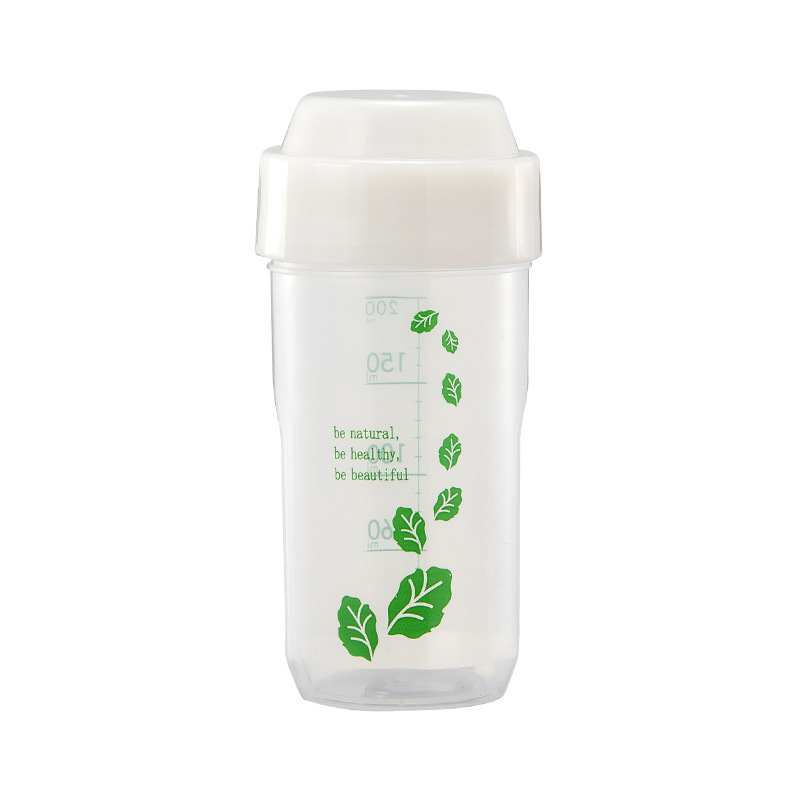 Likelai Shaker pentru pudră proteică, portabil, cilindric transparent din PP, cu măsurători