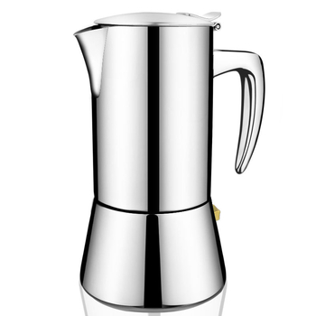 Cafetieră moka din oțel inoxidabil 304, 200 ml, compatibilă cu plita cu inducție, portabilă, stil italian