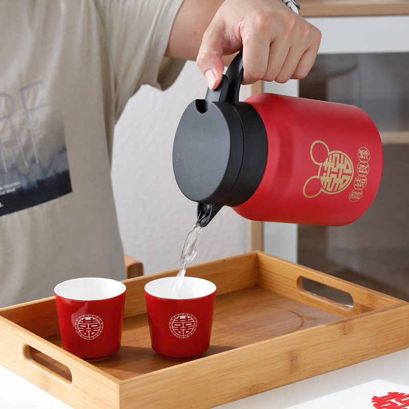 Ceainic izolant din oțel inoxidabil 316, capacitate 1 L, pentru ceai și cafea, uz casnic